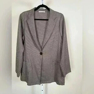Chris & Carol Blazer With Small Houndstooth Pattern Size Large